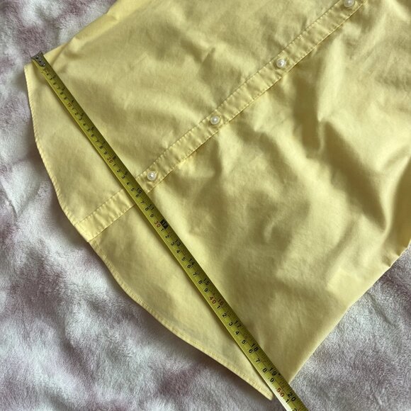 Liz Claiborne Women Wrinkle Free Long Sleeve Butter Yellow Shirt Large - Picture 9 of 11